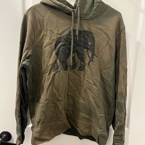 Banana Republic Olive Elephant Print Men's Hoodie